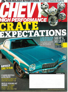 CHEVY HIGH PERFORMANCE 2011 DEC - CRATE LS3, 689hp '70 CAMARO, BUILD 525ci